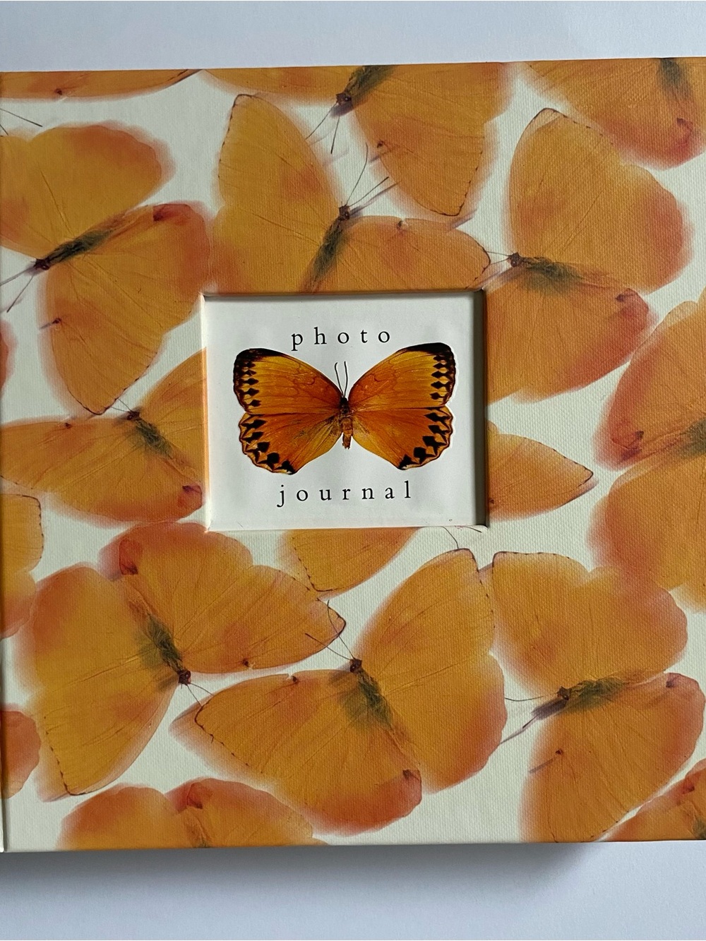 Butterfly Photo Album Journal Scrapbook New By New Seasons Orange Nature 8” Sq